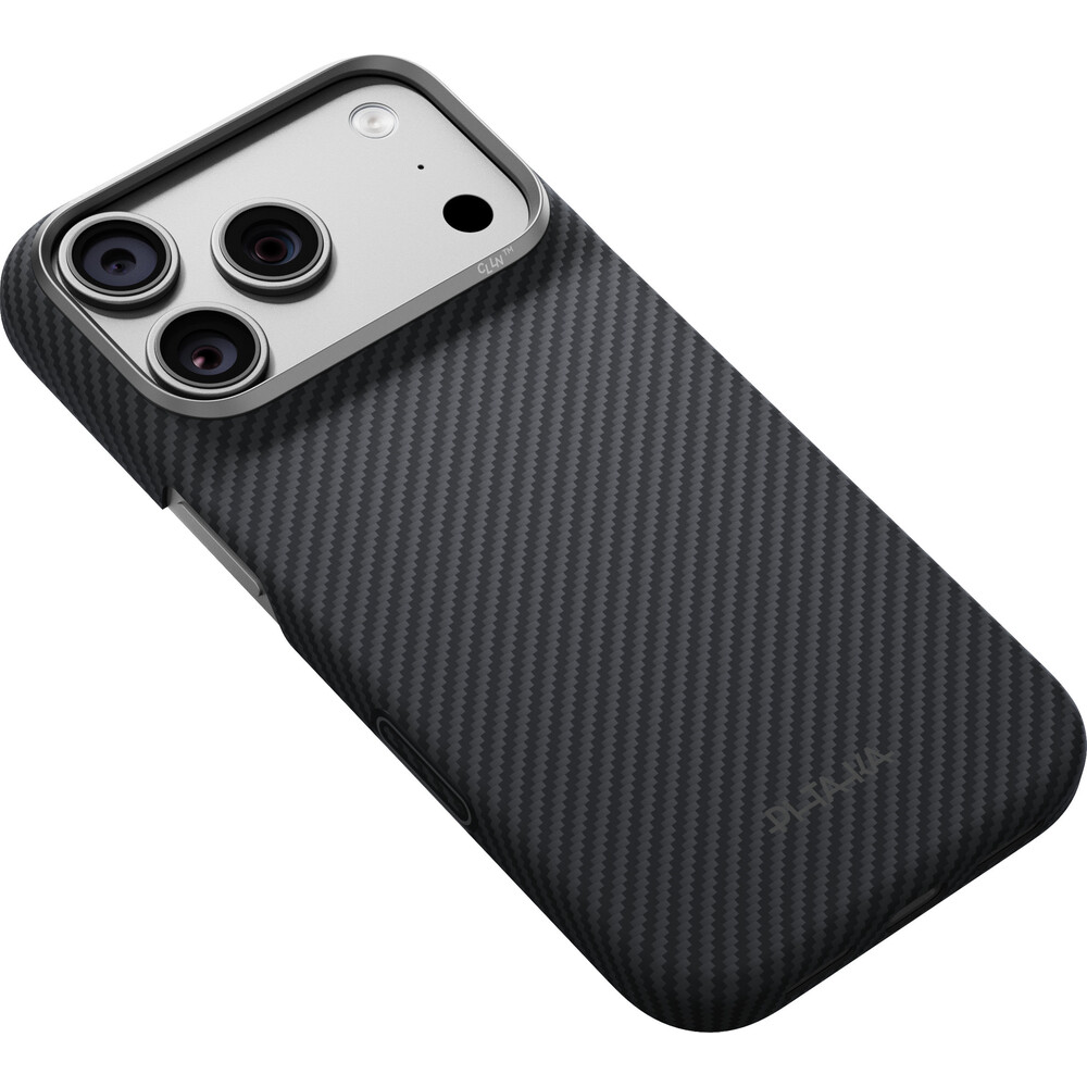 Pitaka-Edge-Case-MagSafe-kryt-iPhone-18-Pro-Black-Grey-Twill