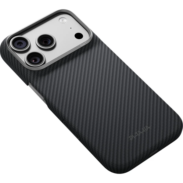 Pitaka-Edge-Case-MagSafe-kryt-iPhone-18-Pro-Black-Grey-Twill