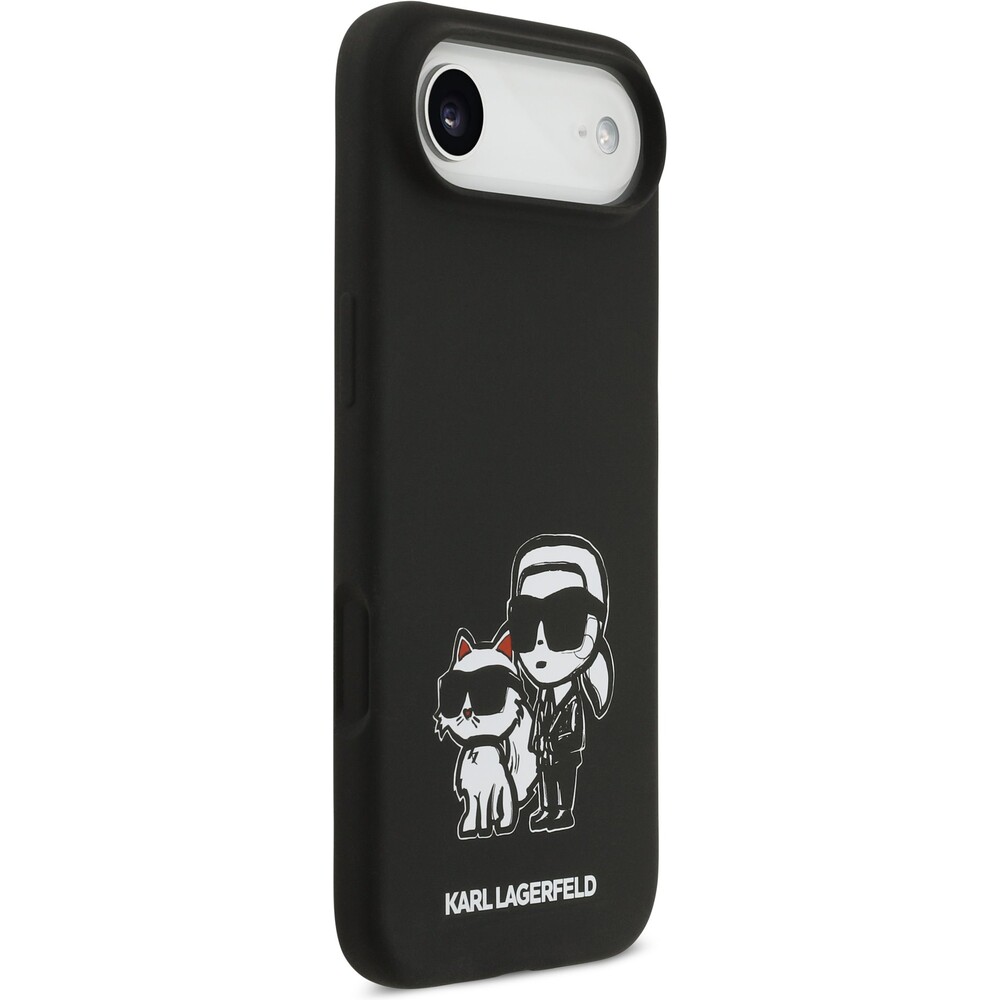 Karl-Lagerfeld-Liquid-Silicone-K-CH-Sketch-MagSafe-kryt-iPhone-Air-cerny