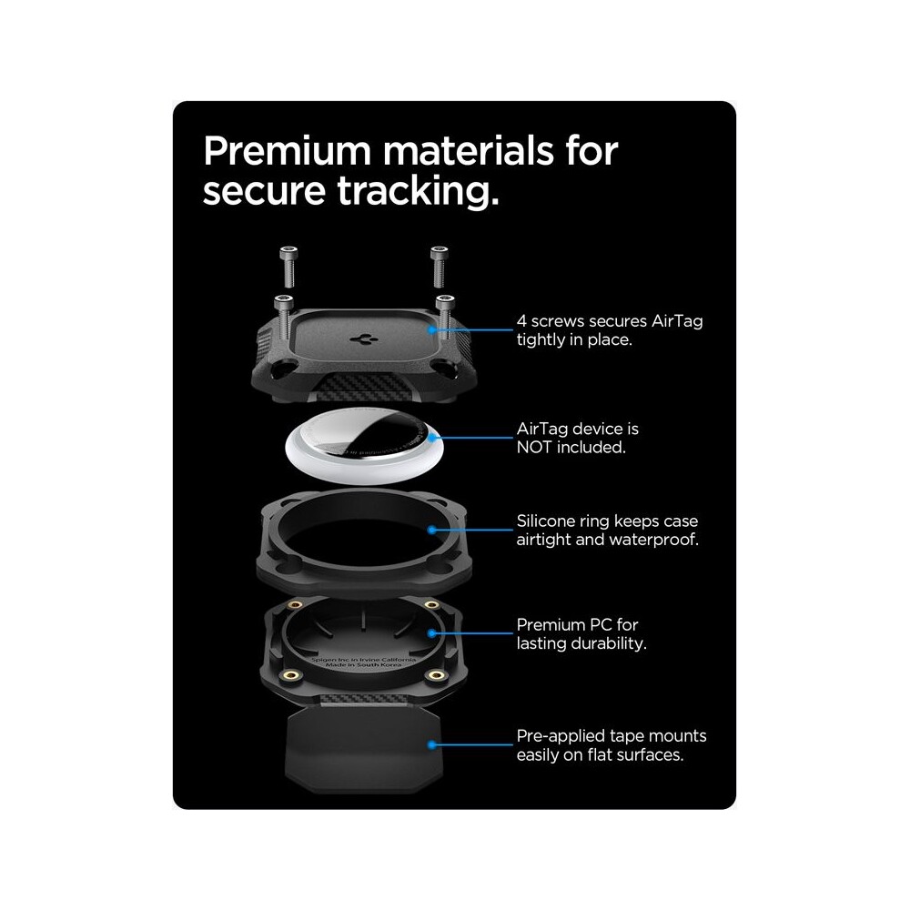 Spigen-Tough-Armor-IP67-vodeodolne-pouzdro-pro-Apple-AirTag-black-4-ks-