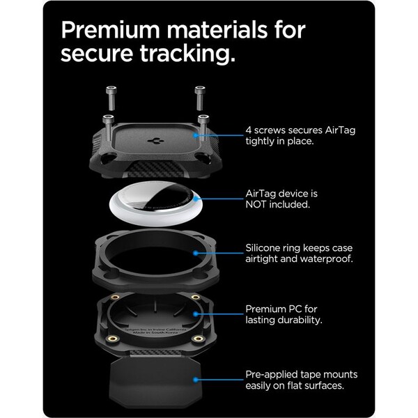 Spigen-Tough-Armor-IP67-vodeodolne-pouzdro-pro-Apple-AirTag-black-4-ks-