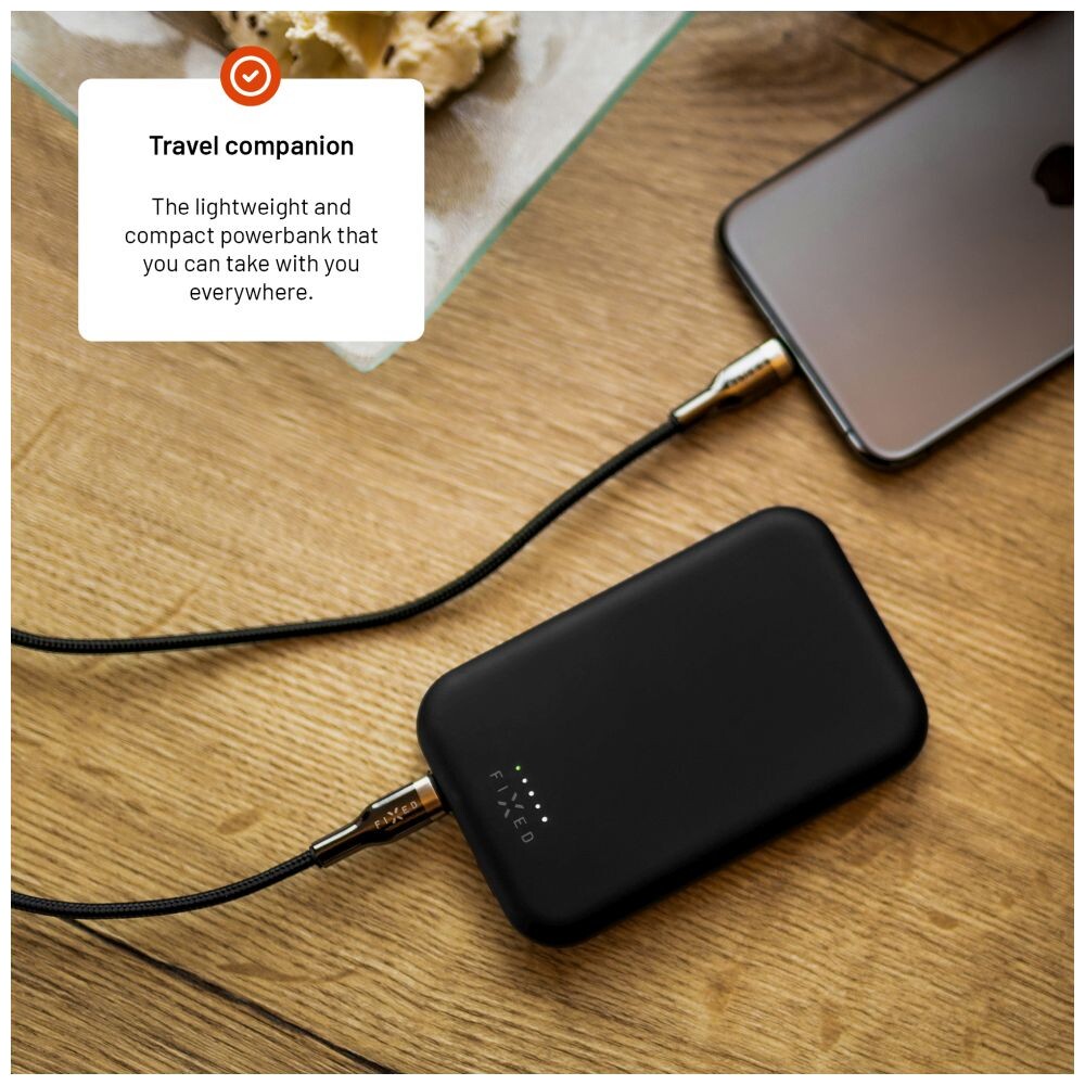 FIXED-MagZen-powerbanka-s-bezdratovym-nabijenim-a-Magsafe-10000-mAh-cerna
