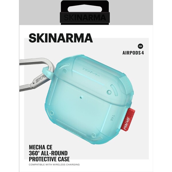 SKINARMA-Mecha-CE-pouzdro-pro-AirPods-4-tyrkysove