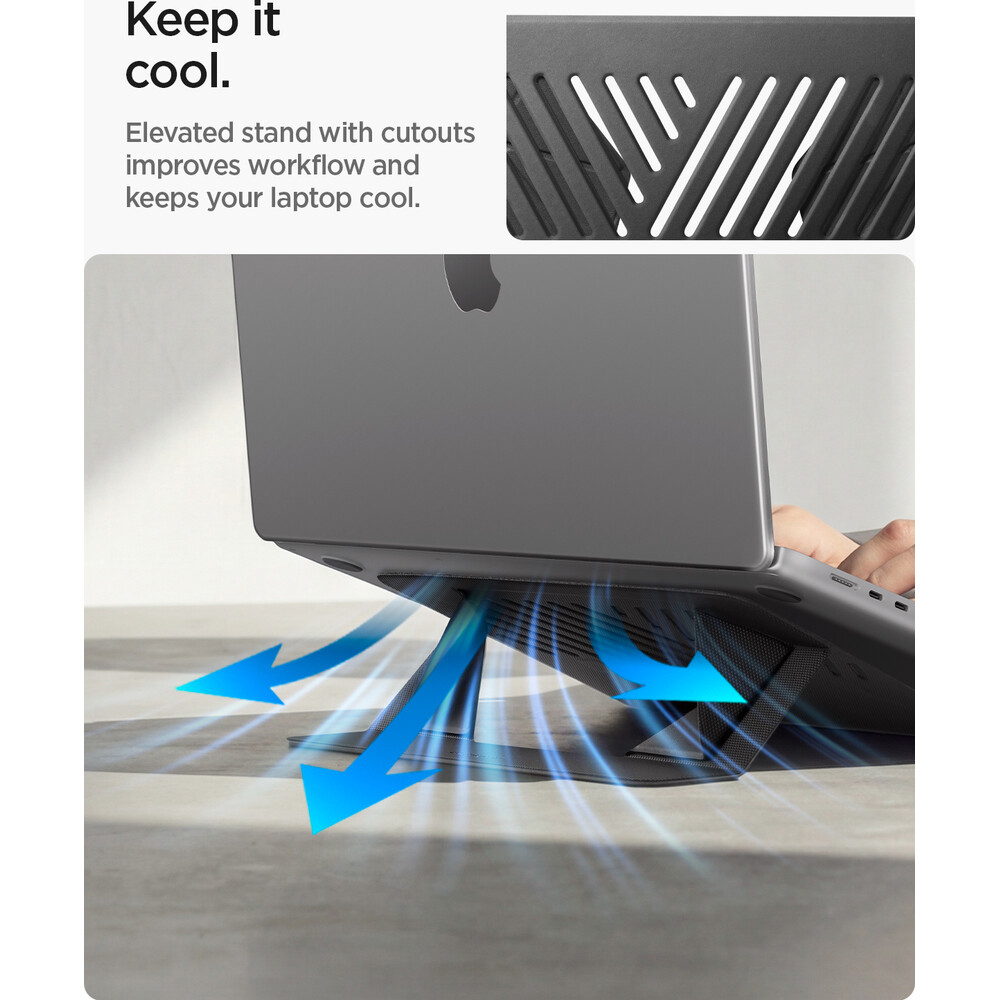 Spigen-Slim-Fold-Laptop-Stand-LD201-S6-stojanek-cerny