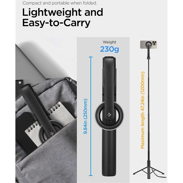 Spigen-MagSafe-Tripod-Selfie-Stick-longer-version-cerna