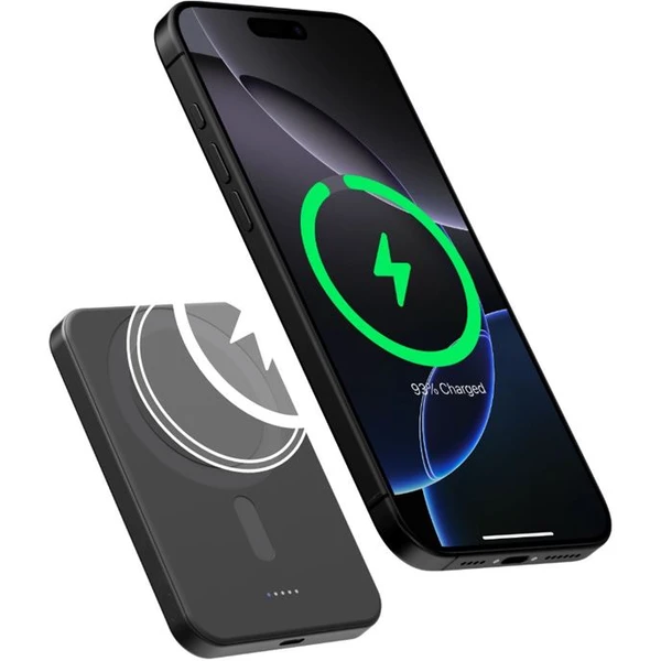 Pitaka Powerbanka (15W), 5000mAh, Qi2/MagSafe, Black/Grey - Powerbanky - Obrázek d445a62f8c6145e4a989ecfe7d3f49af