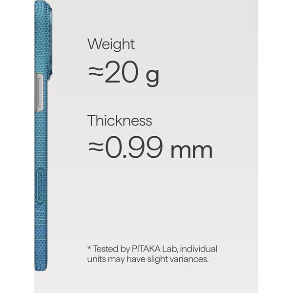 Pitaka-Ultra-Slim-Case-MagSafe-kryt-iPhone-17-Pro-Max-Lucid-Blue