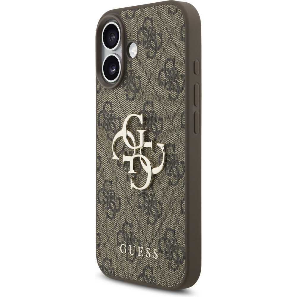Guess-PU-4G-Metal-Logo-Strap-kryt-iPhone-17-hnedy