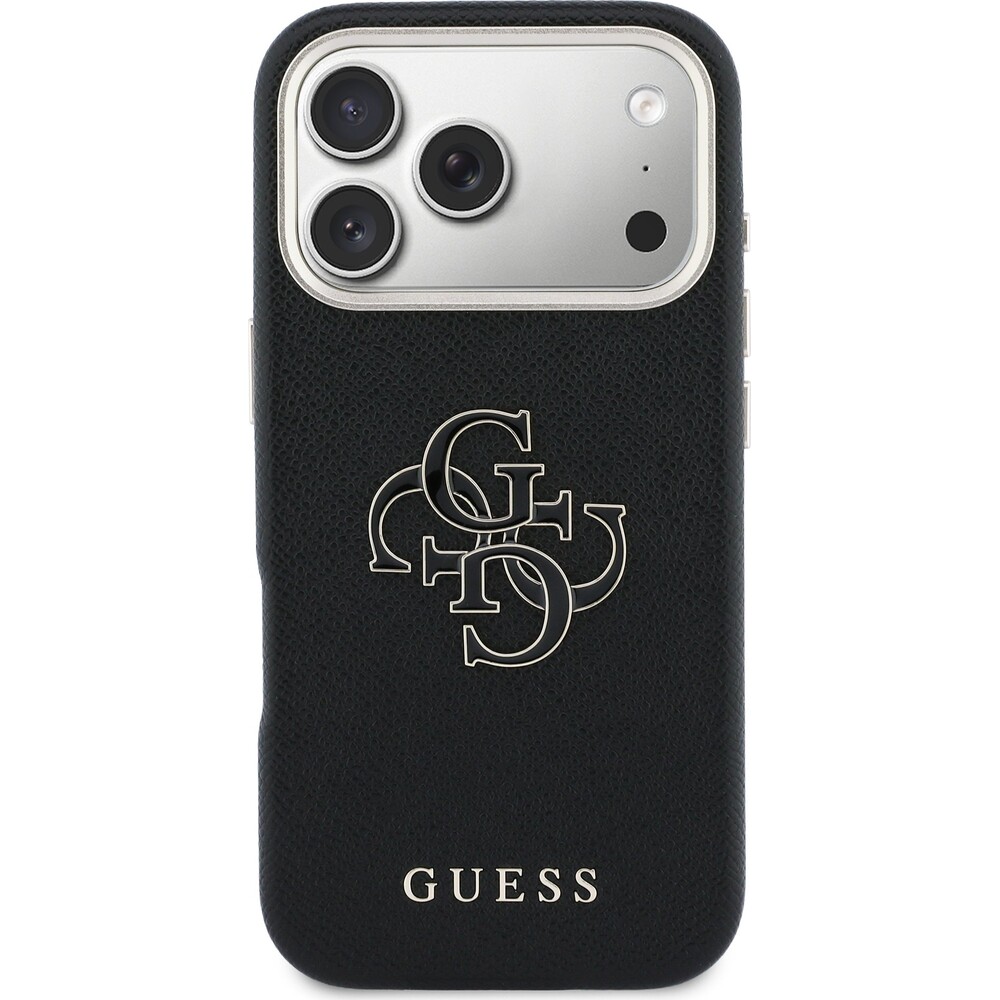 Guess-PU-Resin-Logo-kryt-iPhone-17-Pro-cerny