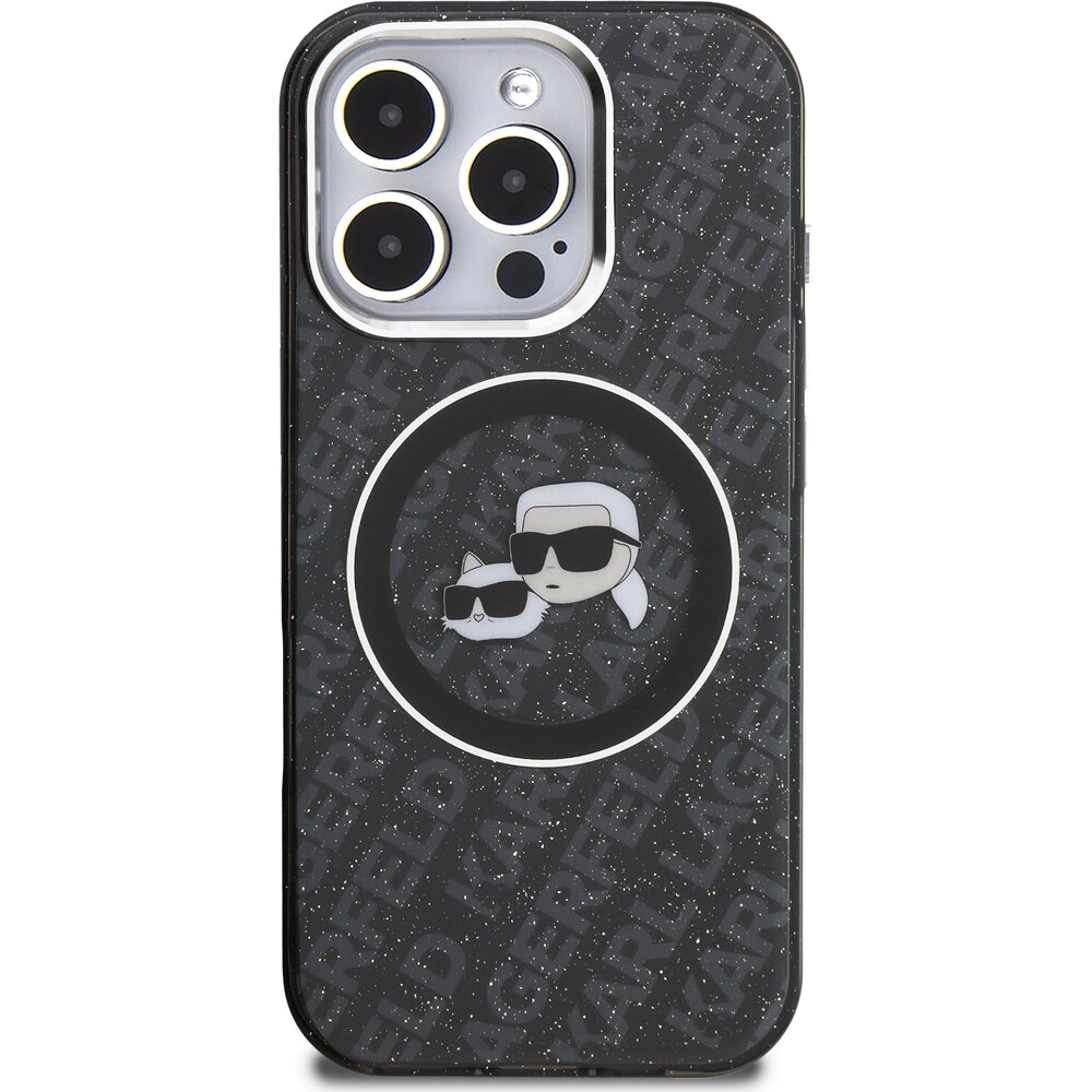 Karl-Lagerfeld-IML-K-CH-Heads-Repeated-Logo-MagSafe-kryt-iPhone-16-Pro-cerny