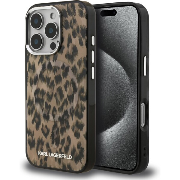 Karl-Lagerfeld-IML-Leopard-MagSafe-kryt-iPhone-16-Pro-hnedy