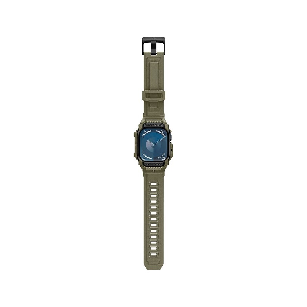 Spigen-Rugged-Armor-Pro-reminek-s-pouzdrem-Apple-Watch-10-11-46mm-zeleny