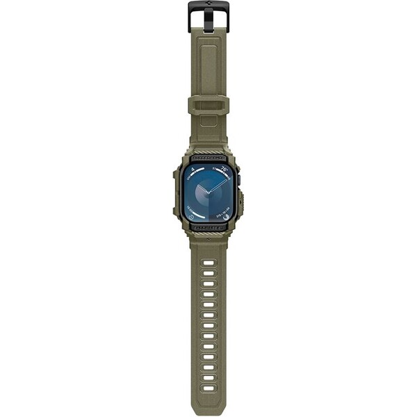 Spigen-Rugged-Armor-Pro-reminek-s-pouzdrem-Apple-Watch-10-11-46mm-zeleny