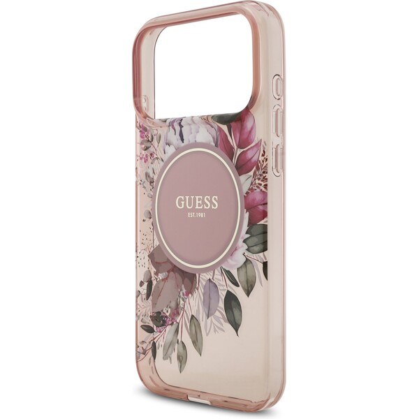 Guess-IML-Flowers-Strap-MagSafe-kryt-iPhone-17-Pro-Max-ruzovy