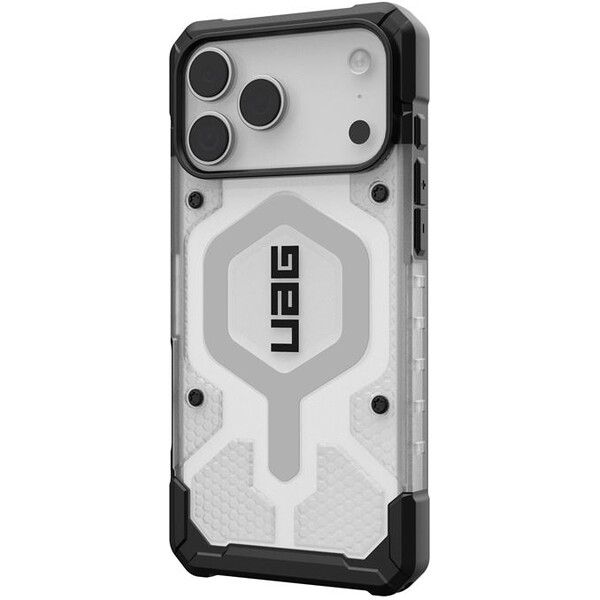 UAG-Pathfinder-Clear-Magsafe-kryt-iPhone-17-Pro-Max-ciry-stribrny