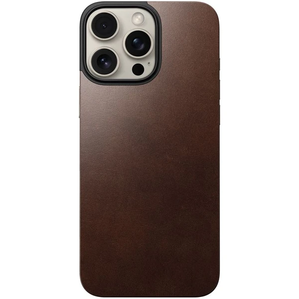 Nomad Magnetic Leather Back MagSafe kryt iPhone 16 Pro Max hnědý - Pouzdra - Hlavní obrázek