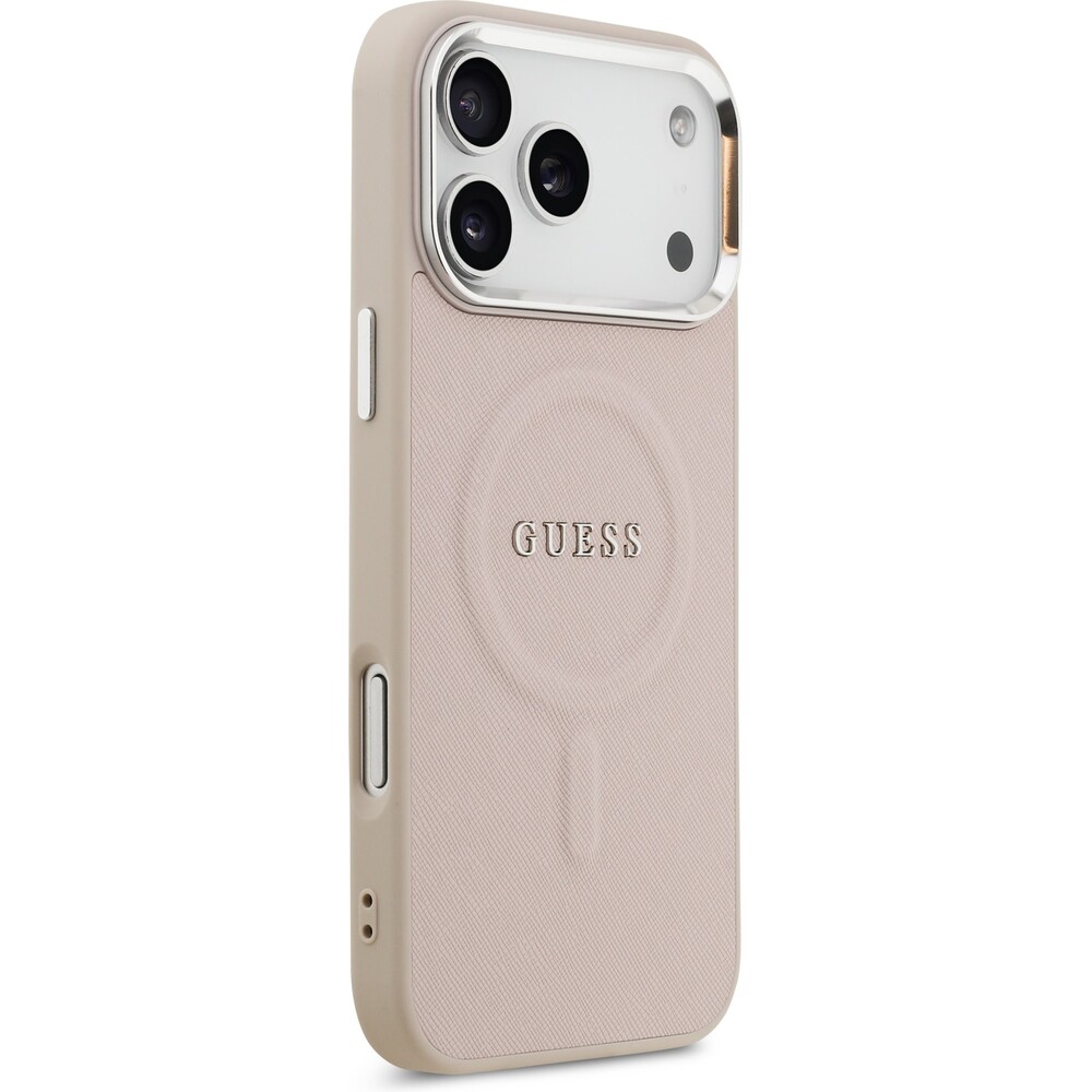 Guess-PU-Saffiano-MagSafe-kryt-iPhone-17-Pro-ruzovy