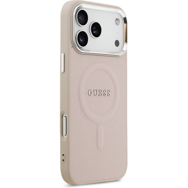 Guess-PU-Saffiano-MagSafe-kryt-iPhone-17-Pro-ruzovy