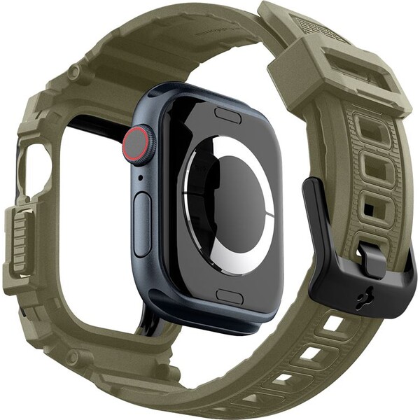 Spigen-Rugged-Armor-Pro-reminek-s-pouzdrem-Apple-Watch-10-11-46mm-zeleny