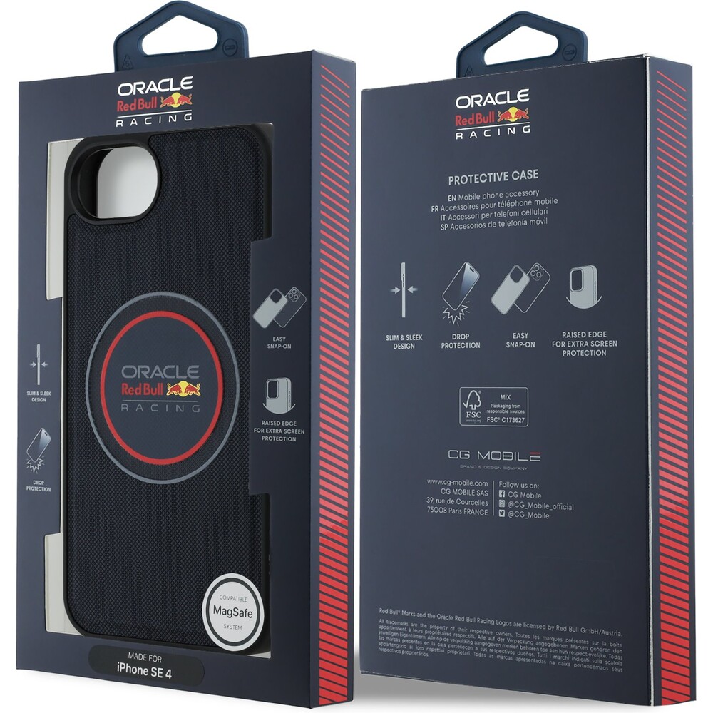 Oracle-Red-Bull-Racing-PU-Leather-Red-Ring-MagSafe-kryt-iPhone-17e-16e-modry