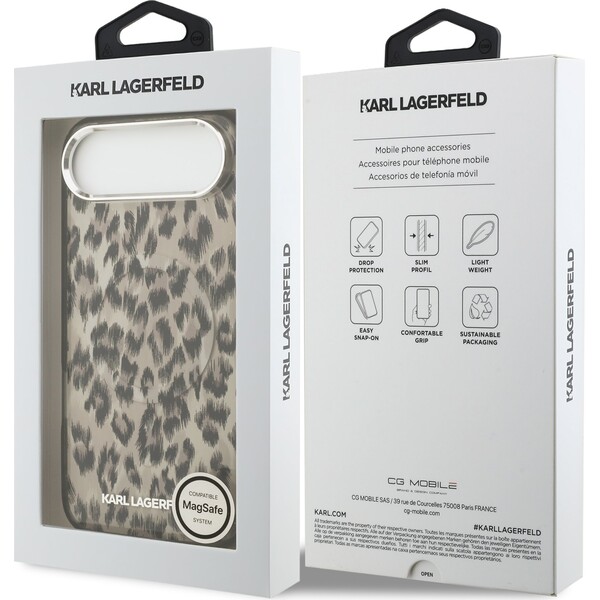 Karl-Lagerfeld-IML-Leopard-MagSafe-Zadni-Kryt-pro-iPhone-Air-hnedy
