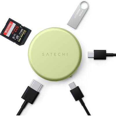 Satechi OntheGo 5-in-1 Multiport Adapter (MacBook Neo) citrusově žlutý