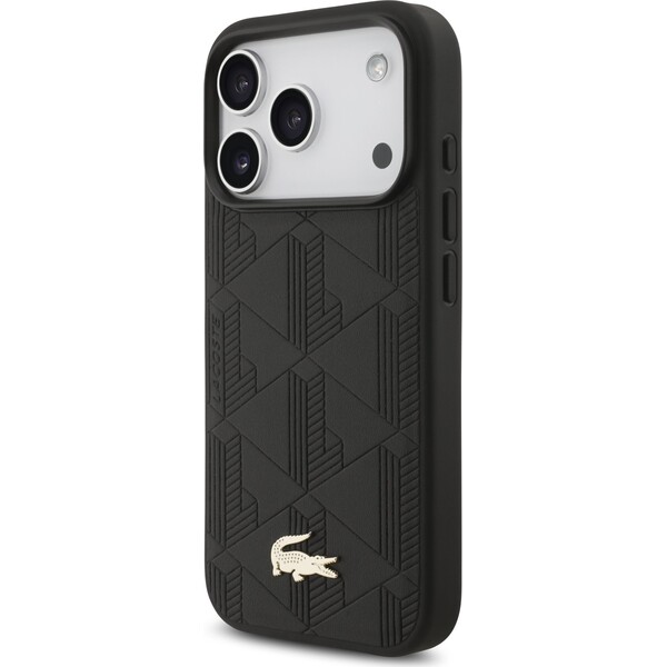 Lacoste-PU-Nomogramme-Gold-Logo-MagSafe-kryt-iPhone-17-Pro-cerny