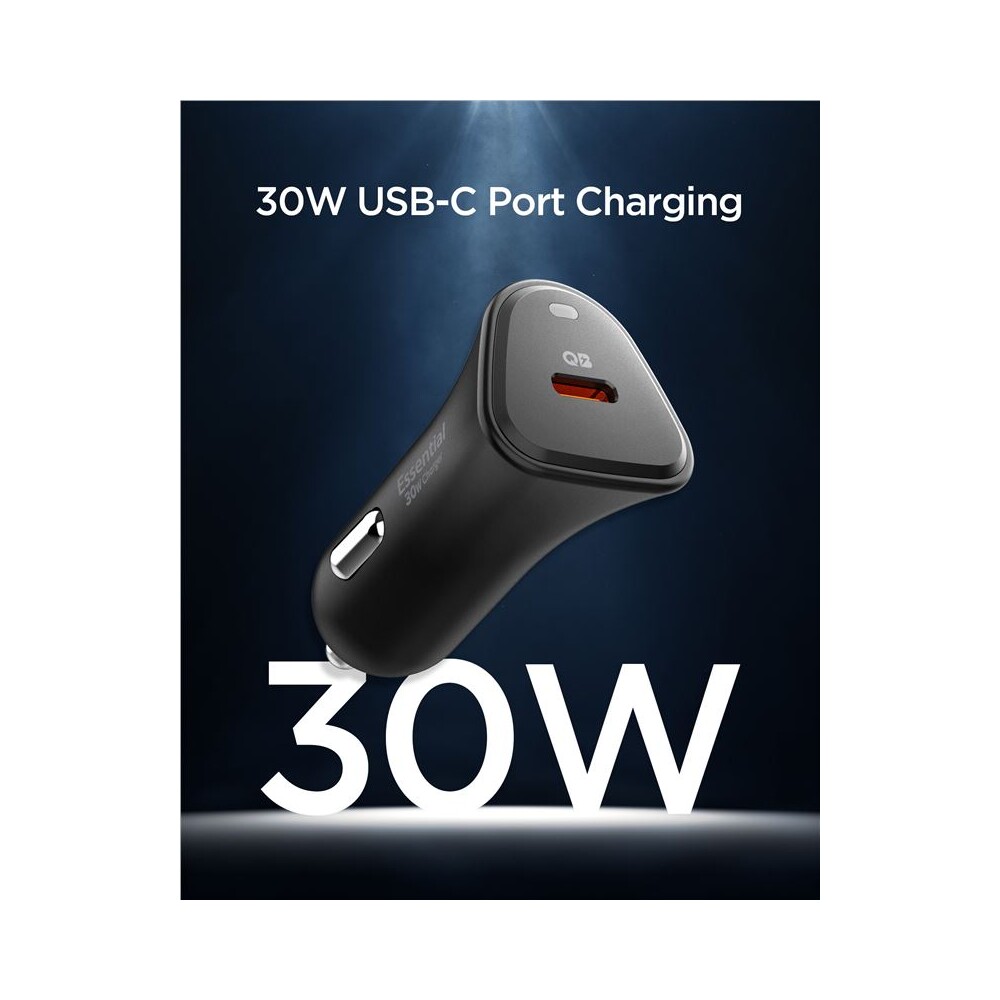 Spigen-Essential-30W-USB-C-nabijecka-do-auta-EV301-cerna