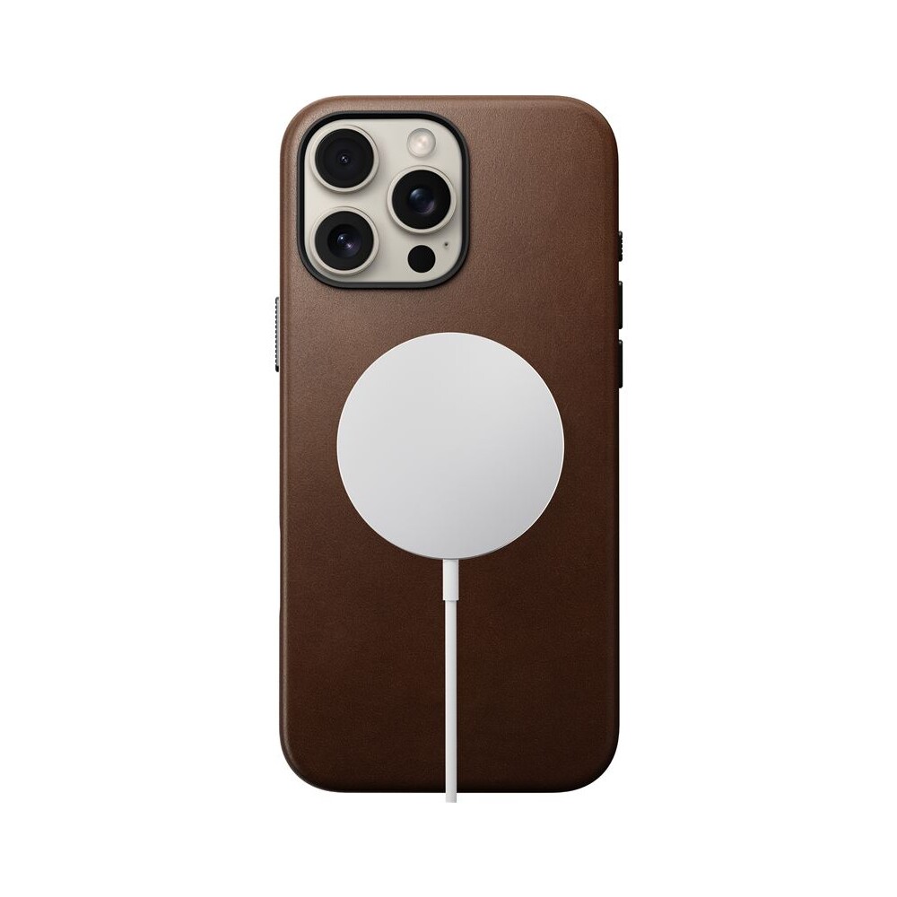 Nomad-Traditional-Leather-Case-MagSafe-kryt-iPhone-16-Pro-Max-hnedy
