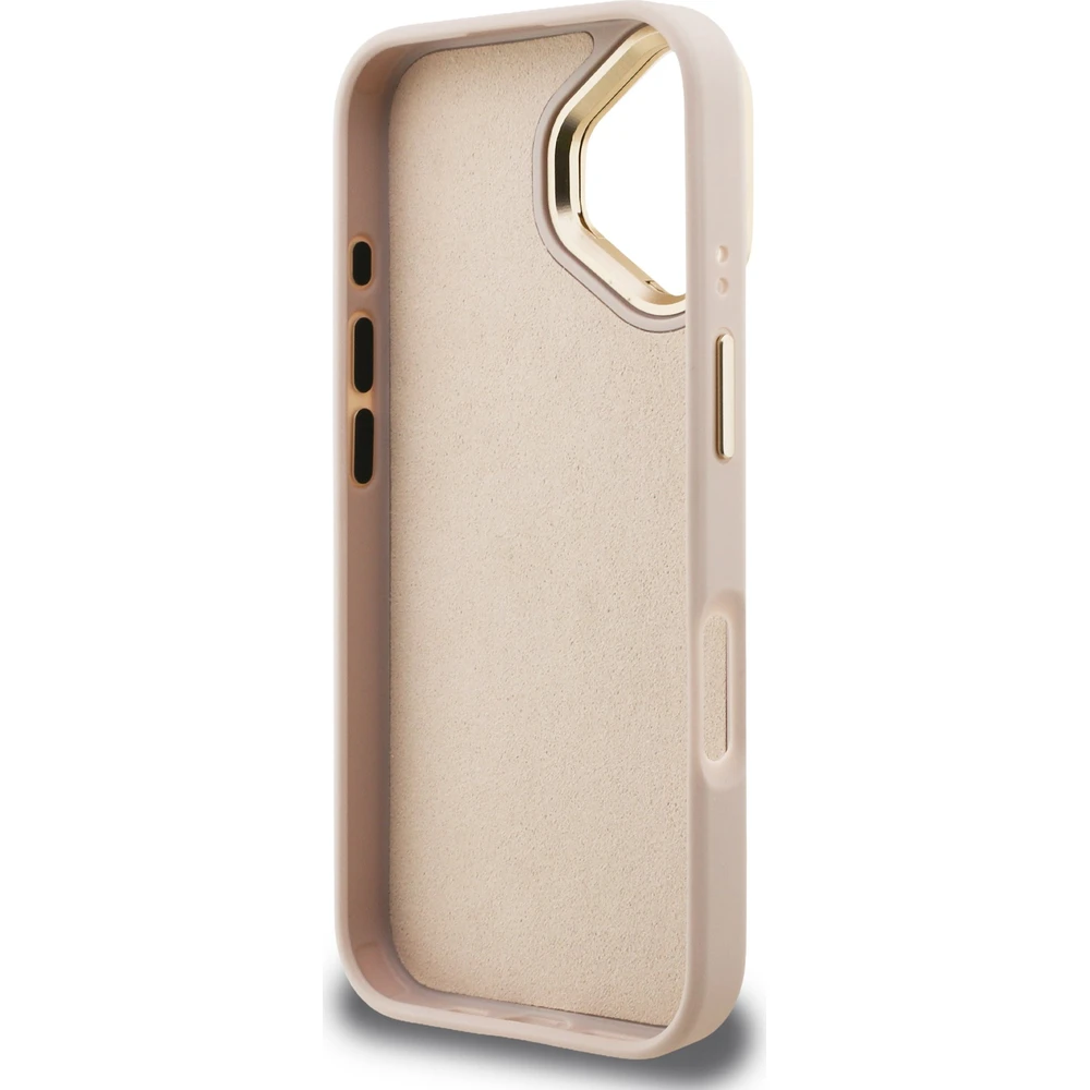 Guess-PU-4G-Metal-Logo-Stand-Camera-Frame-kryt-iPhone-16-ruzovy