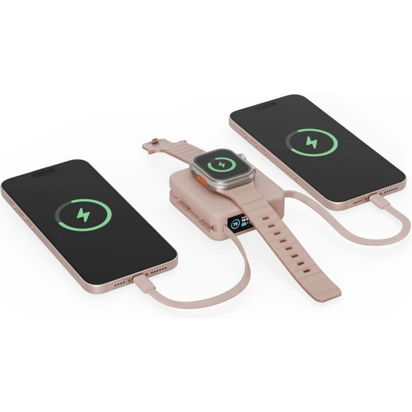 ENERGEA MagPac Mini Plus MagSafe powerbanka s kabelem, 10000mAh, růžová - Powerbanky - Obrázek d88b27a5ef154a3e912fbafc47e54b9b