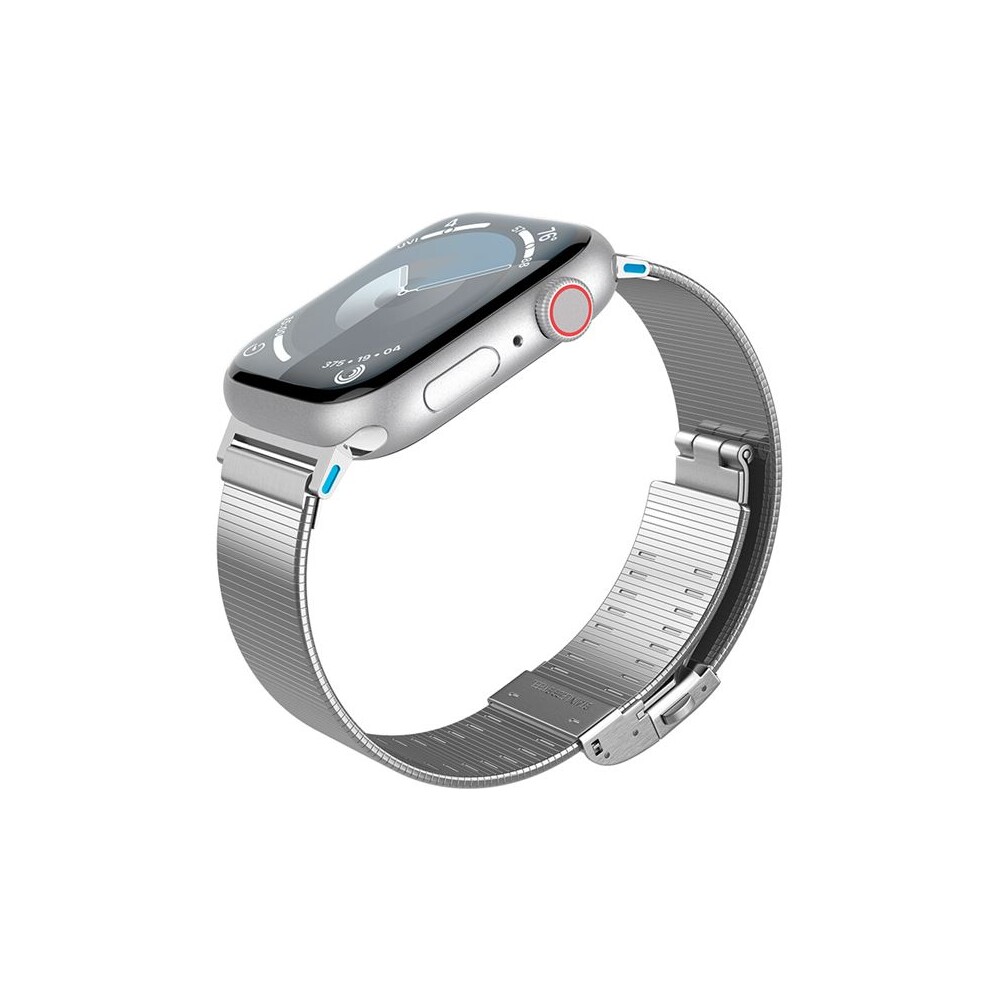 Spigen-Sleek-Link-reminek-Apple-Watch-49-46-45-44-42mm-stribrny