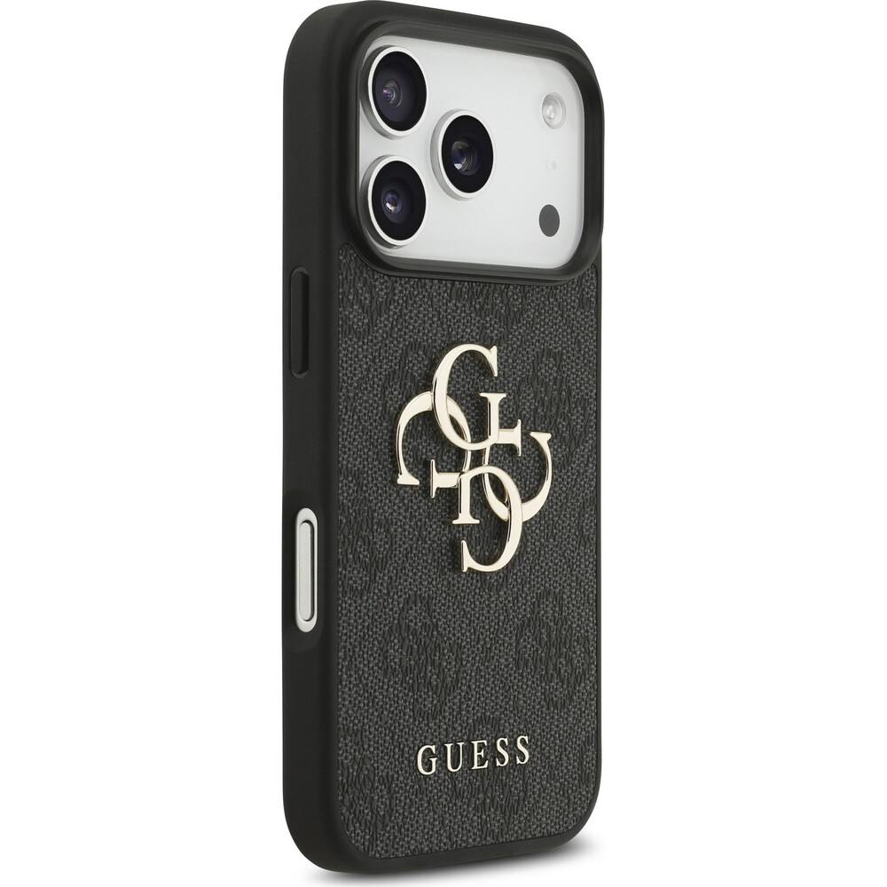 Guess-PU-4G-Metal-Logo-kryt-iPhone-17-Pro-sedy