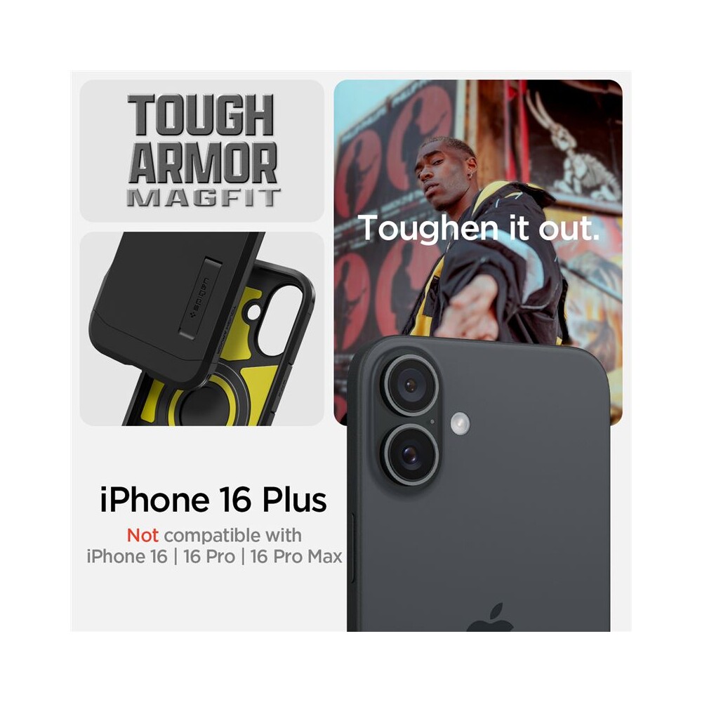 Spigen-Tough-Armor-MagSafe-kryt-iPhone-16-Plus-black