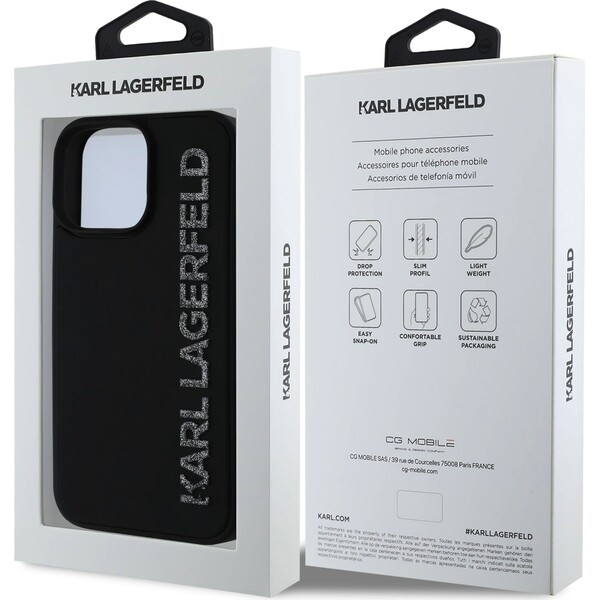 Karl-Lagerfeld-3D-Rubber-Glitter-Logo-kryt-iPhone-16-Pro-cerny