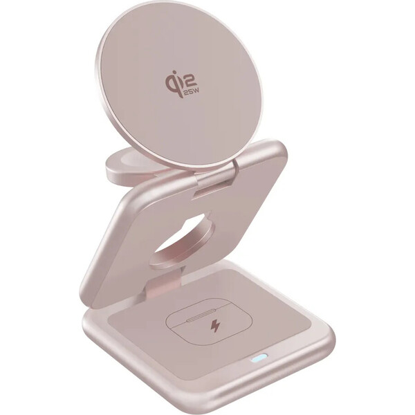 Epico-UltraBase-Qi2-MagSafe-25W-3v1-Fold-kovovy-Mag-bezdratovy-nabijeci-stojanek-ruzovy