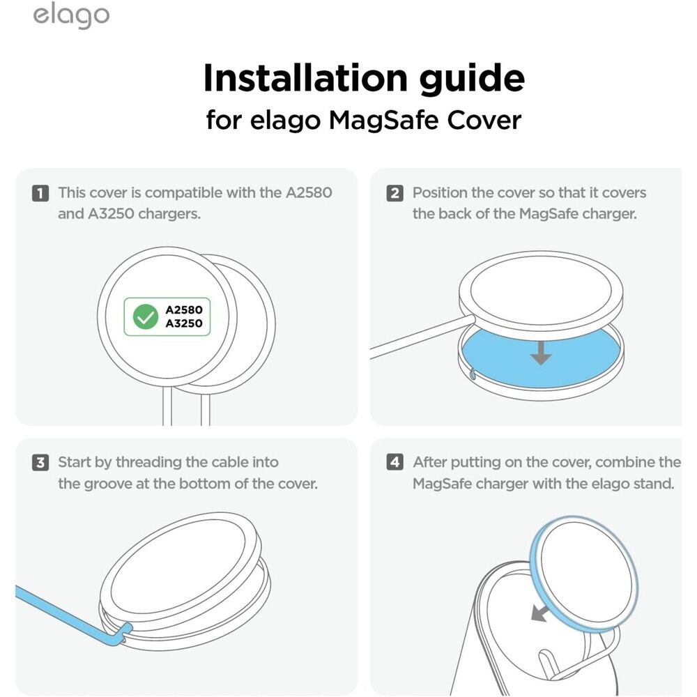 ELAGO-Retro-W5-Magsafe-iPhone-stojanek-bily