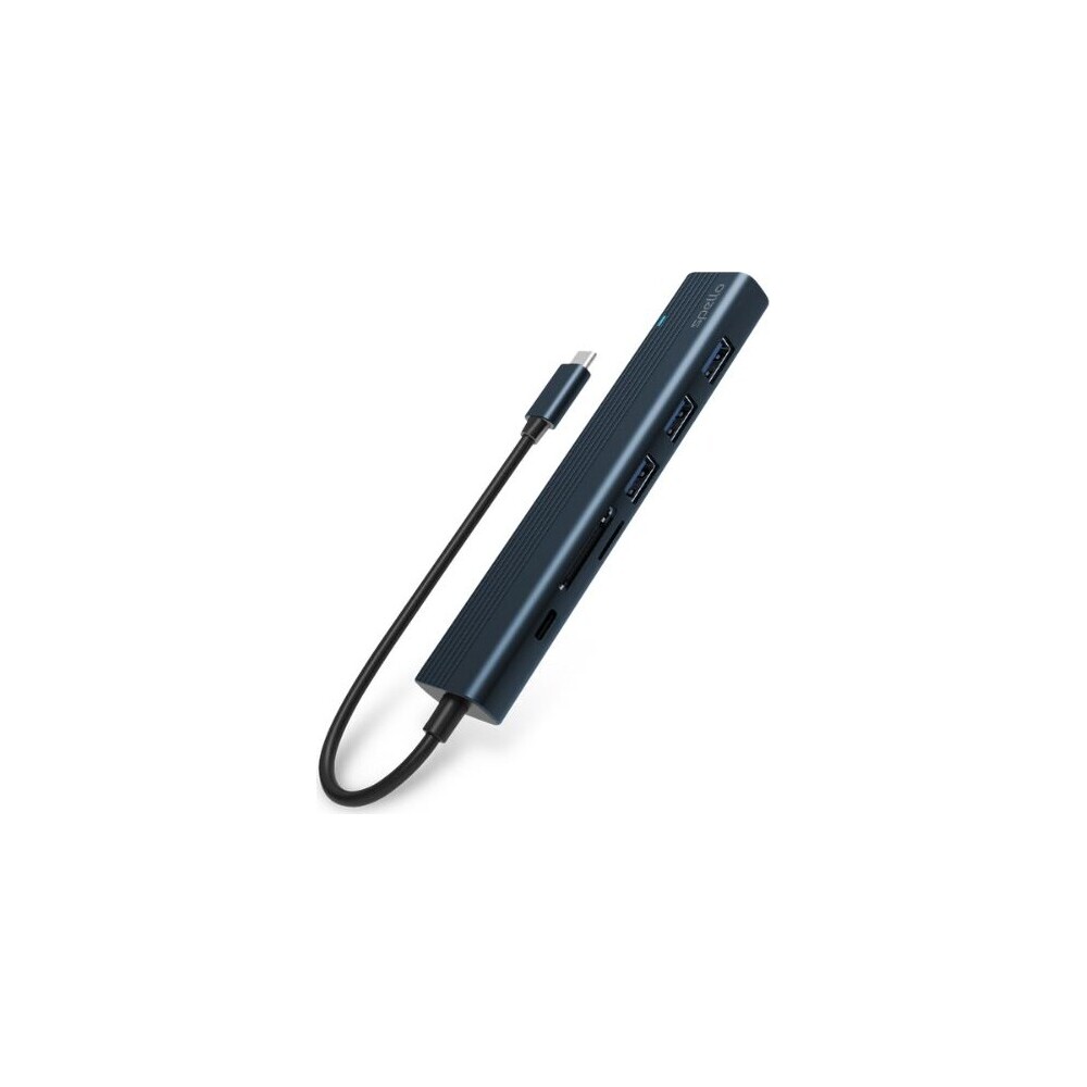 Spello-USB-C-Hub-Slim-7v1-100W-USB-C-PD-3-USB-A-HDMI-slot-na-SD-TF-kartu-temne-inkoustovy