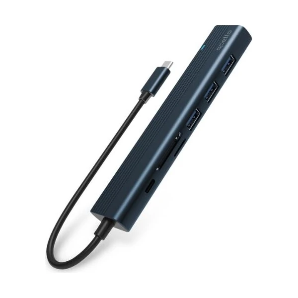 Spello-USB-C-Hub-Slim-7v1-100W-USB-C-PD-3-USB-A-HDMI-slot-na-SD-TF-kartu-temne-inkoustovy