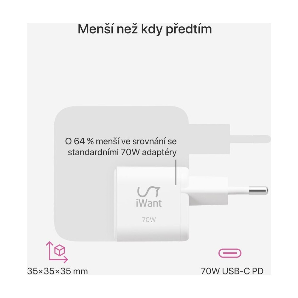 iWant-UltraBoost-Micro-AVS-GaN-70W-nabijecka-bila
