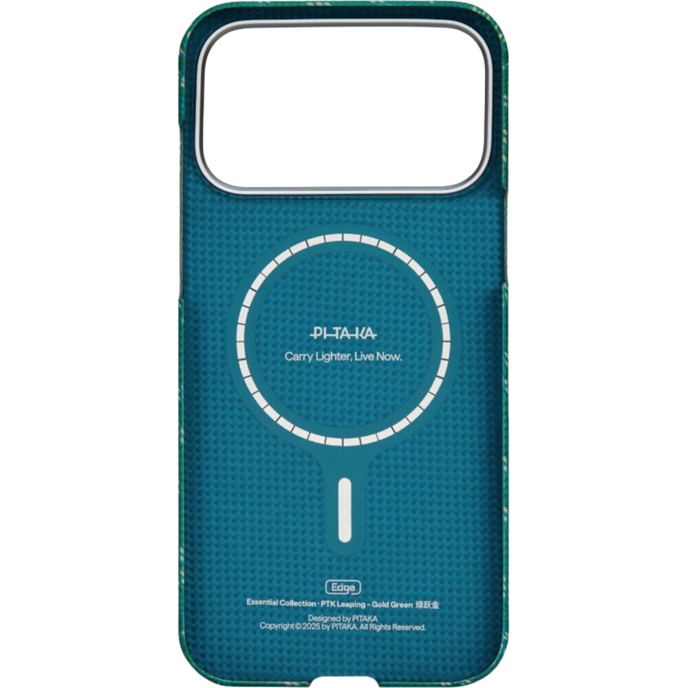 Pitaka-Ultra-Slim-Case-MagSafe-kryt-iPhone-17-Pro-Max-Monogram-Gold-Green