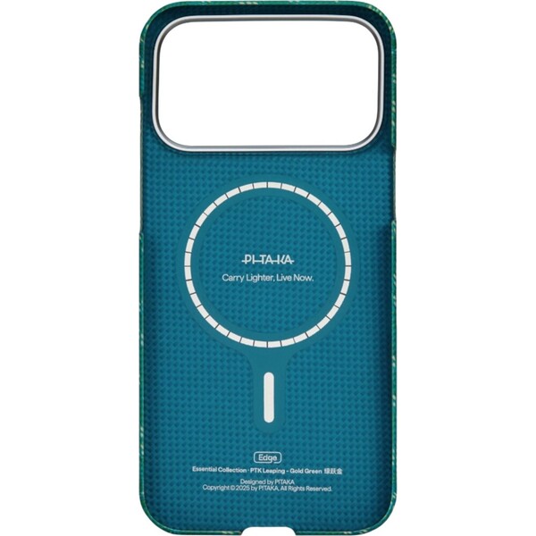 Pitaka-Ultra-Slim-Case-MagSafe-kryt-iPhone-17-Pro-Max-Monogram-Gold-Green