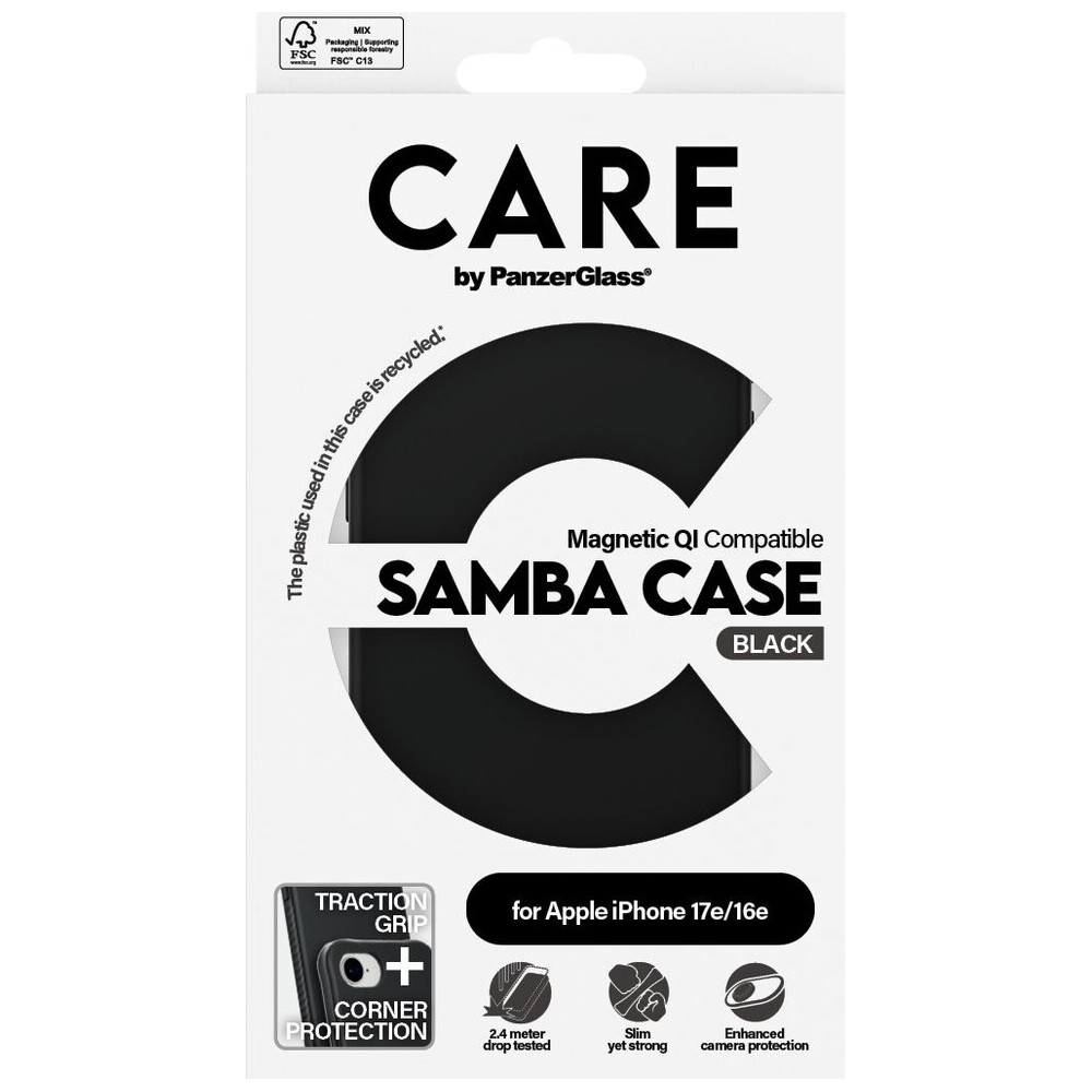 PanzerGlass-CARE-Samba-MagSafe-kryt-Apple-iPhone-17e-16e-cerny