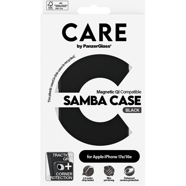 PanzerGlass-CARE-Samba-MagSafe-kryt-Apple-iPhone-17e-16e-cerny