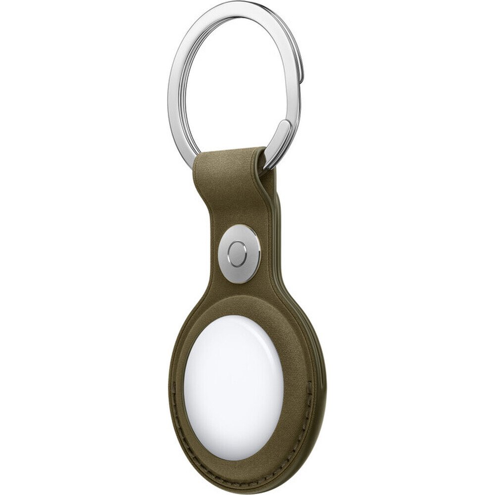 Apple-FineWoven-klicenka-na-AirTag-tmave-olivova
