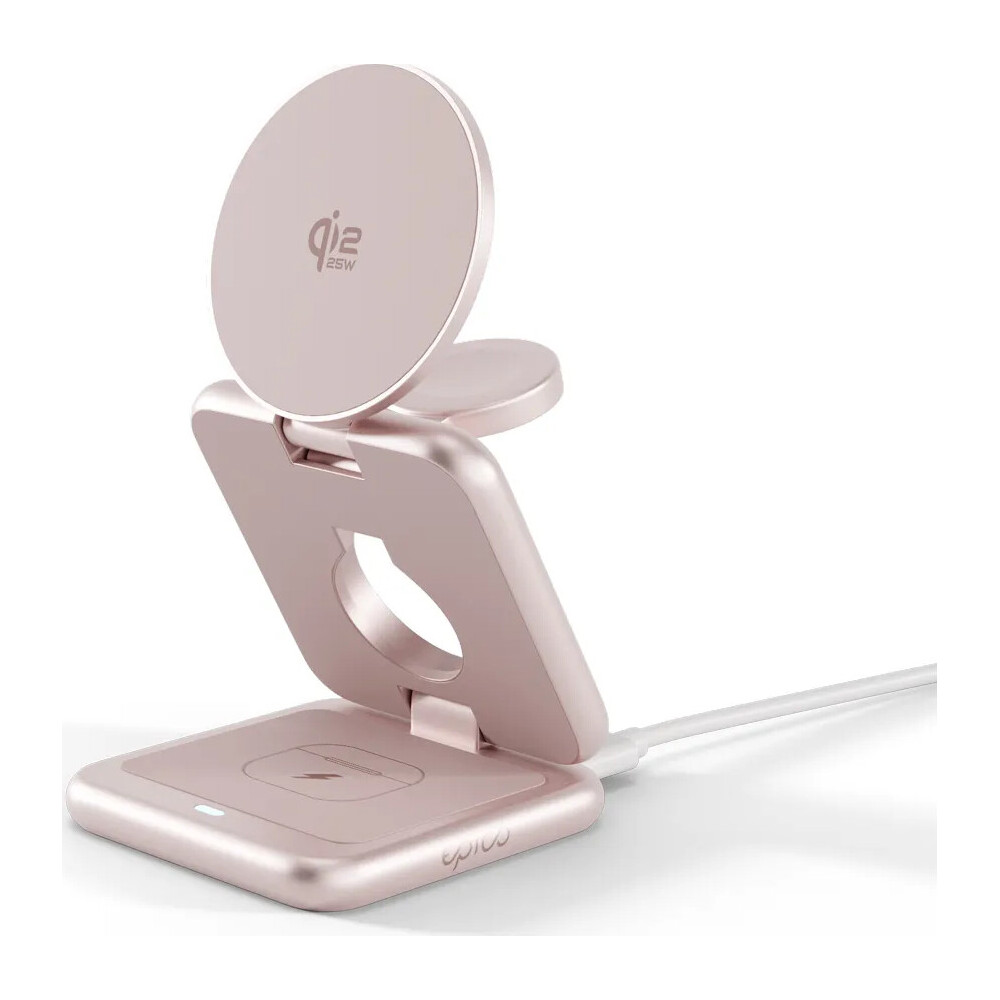 Epico-UltraBase-Qi2-MagSafe-25W-3v1-Fold-kovovy-Mag-bezdratovy-nabijeci-stojanek-ruzovy
