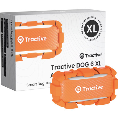 Tractive DOG 6 XL Adventure Edition lokátor pro psy oranžový