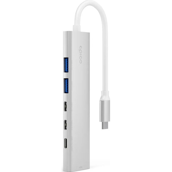 Epico-UltraHub-6in1-Slim-Alu-USB-C-Hub-EH20-stribrny
