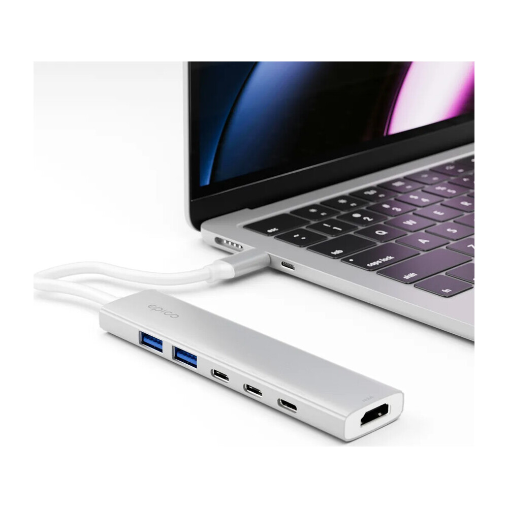 Epico-UltraHub-6in1-Slim-Alu-USB-C-Hub-EH20-stribrny