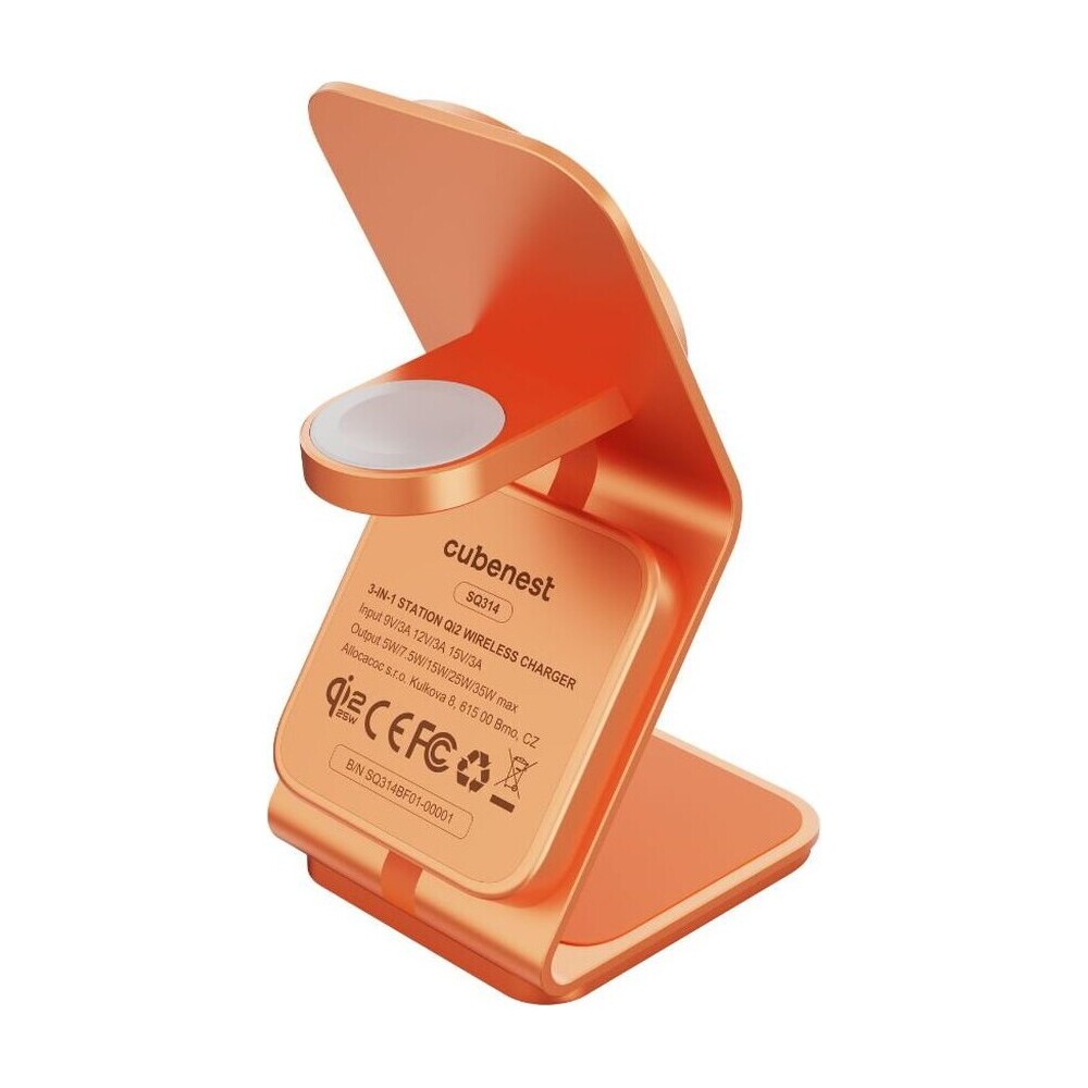 Cubenest-SQ314-Qi2-2-MagSafe-3v1-nabijecka-35W-oranzova